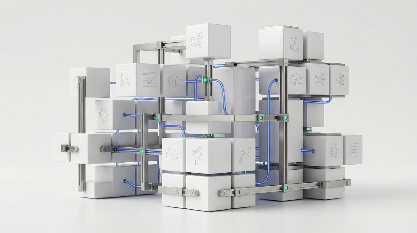 Escultura 3D Nano Banana de Arquitetura de Software Modular e Sistemas Sob Medida